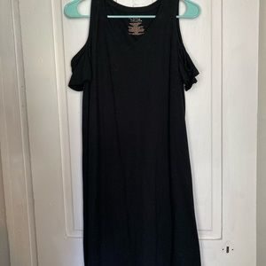 Off shoulder black summer dress
